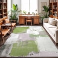 thumbnail image 1 of Area Rugs 2.7'x5', Sage Green Carpet Runner Indoor Outdoor Rugs Home Decor Aesthetic, Modern Geometric Grey Oil Painting Abstract Non Slip Mats Washable Accent Rug for Living Room Bedroom, 1 of 8