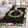 thumbnail image 1 of Area Rugs 2.7'x5', Spring Botanical Carpet for Living Room Bedroom Dining Room, Garden Birds Floral Leaves Brown Wood Throw Kitchen Rugs Non Slip Washable Rectangle Indoor Outdoor Rugs, 1 of 8