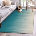 thumbnail image 1 of Area Rugs 2.7'x5', Teal Blue Ombre Carpet for Living Room Bedroom Dining Room, Contemporary Gradient Abstract Art Throw Kitchen Rugs Non Slip Washable Rectangle Indoor Outdoor Rugs, 1 of 8