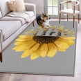 thumbnail image 1 of Area Rugs 2.7'x5', Yellow Sunflowers Carpet for Living Room Bedroom Dining Room, Floral You Are My Sunshine Grey Quotes Throw Kitchen Rugs Non Slip Washable Rectangle Indoor Outdoor Rugs, 1 of 8