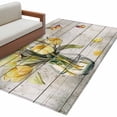 thumbnail image 1 of Area Rugs 2.7'x5' Yellow Tulip Washable Area Rugs Non-Slip Indoor Floor Mats Carpet for Living Room Bedroom Dining Room, 1 of 9
