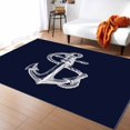 thumbnail image 1 of Area Rugs 2.7x5 Ft Nautical Anchor Rope Knot Coastal Dark Blue Non-Slip Washable Rug Indoor Rug Floor Mats Non Shedding Carpet for Living Room Bedroom Dining Room Home Decor, 1 of 8