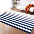 thumbnail image 1 of Area Rugs 2.7x5 Ft Navy Blue Stripe Gradient Non-Slip Washable Rug Indoor Rug Floor Mats Non Shedding Carpet for Living Room Bedroom Dining Room Home Decor, 1 of 8