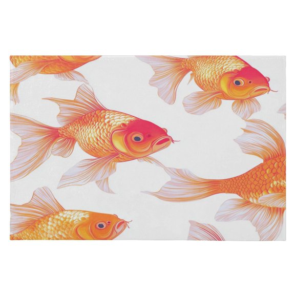 Area Rugs 23.62"x35.43" Soft Non-Slip Door Mat Machine Washable Entryway Rug for Bedroom Kitchen Goldfish