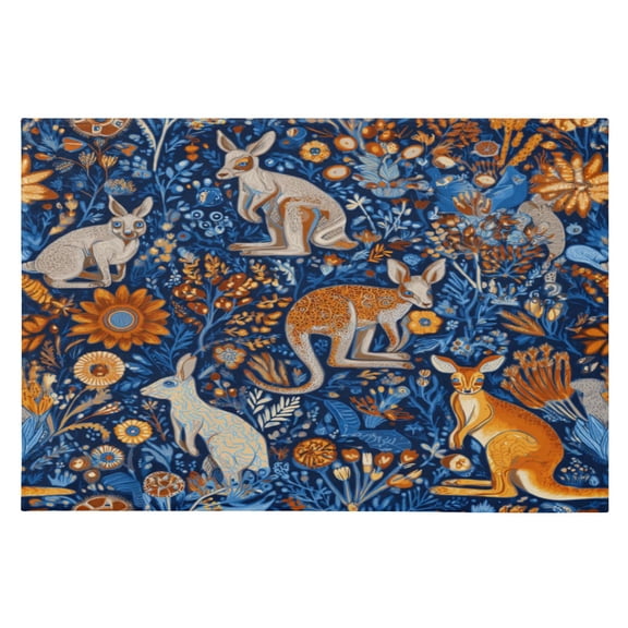 Area Rugs 23.62"x35.43" Soft Non-Slip Door Mat Machine Washable Entryway Rug for Bedroom Kitchen Kangaroos and Koalas Animals