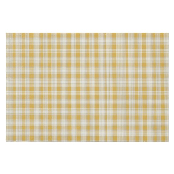 Area Rugs 23.62"x35.43" Soft Non-Slip Door Mat Machine Washable Entryway Rug for Bedroom Kitchen Light Yellow and White Gingham