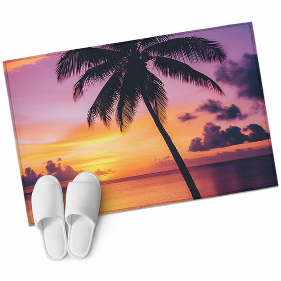 Area Rugs 2x3,Beach Sunset Coconut Tree Non Slip Washable Rug Indoor ...