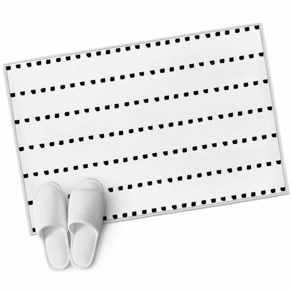 Area Rugs 2x3,Boho Black Geometric Dots on White Non Slip Washable Rug Indoor Carpet Soft Floor Rugs for Home Living Room Bedroom Dining Room Office