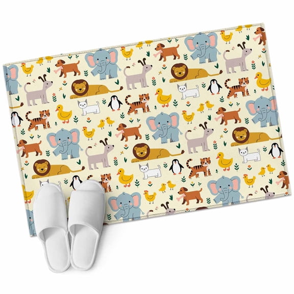 Area Rugs 2x3, Cartoon Style Animals Tigers Non Slip Washable Rug Indoor Carpet Soft Floor Rugs for Home Living Room Bedroom Dining Room Office
