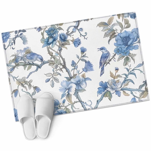 Area Rugs 2x3,Chinese Style Flowers And Birds Figure Non Slip Washable Rug Indoor Carpet Soft Floor Rugs for Home Living Room Bedroom Dining Room Office