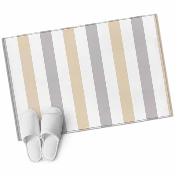 Area Rugs 2x3,Classical Beige Grey Striped Non Slip Washable Rug Indoor Carpet Soft Floor Rugs for Home Living Room Bedroom Dining Room Office