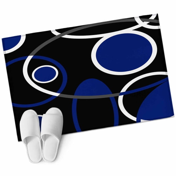 Area Rugs 2x3,Dark Blue Color Block Non Slip Washable Rug Indoor Carpet Soft Floor Rugs for Home Living Room Bedroom Dining Room Office