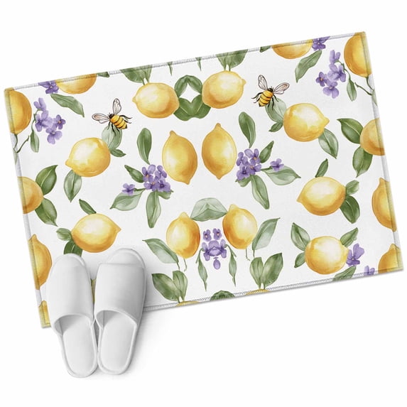 Area Rugs 2x3,Farm Watercolor Yellow Lemon Non Slip Washable Rug Indoor Carpet Soft Floor Rugs for Home Living Room Bedroom Dining Room Office