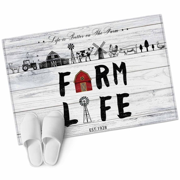 Area Rugs 2x3, Farmhouse Animal Windmill Non Slip Washable Rug Indoor ...