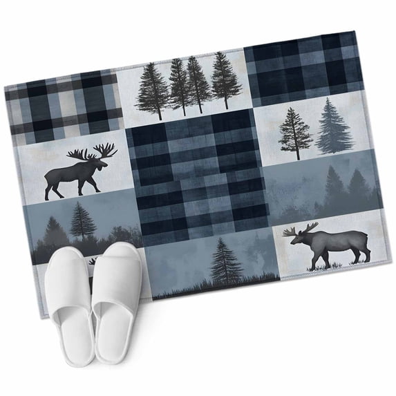 Area Rugs 2x3,Farmhouse Deer Forest Tree Non Slip Washable Rug Indoor ...