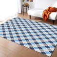 thumbnail image 1 of Area Rugs 2x3 Ft Moroccan Geometric Blue Grid Non-Slip Washable Rug Indoor Rug Floor Mats Non Shedding Carpet for Living Room Bedroom Dining Room Home Decor, 1 of 8