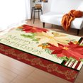 thumbnail image 1 of Area Rugs 2x3 Ft Retro Christmas Poinsettia Flower Non-Slip Washable Rug Indoor Rug Floor Mats Non Shedding Carpet for Living Room Bedroom Dining Room Home Decor, 1 of 8