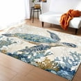thumbnail image 1 of Area Rugs 2x3 Ft Sea Turtle Coral Ocean Theme Non-Slip Washable Rug Indoor Rug Floor Mats Non Shedding Carpet for Living Room Bedroom Dining Room Home Decor, 1 of 8