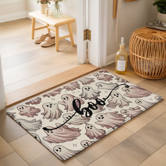 Area Rugs 2x3,Halloween Horror Cute Ghost Non Slip Washable Rug Indoor Carpet Soft Floor Rugs for Home Living Room Bedroom Dining Room Office
