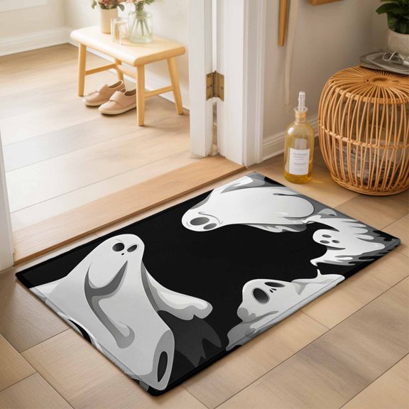 Area Rugs 2x3,Happy Halloween Ghost Non Slip Washable Rug Indoor Carpet Soft Floor Rugs for Home Living Room Bedroom Dining Room Office