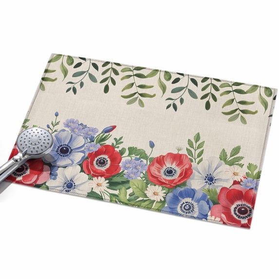 Area Rugs 2x3,Independence Day Red Blue Poppy Non Slip Washable Rug ...