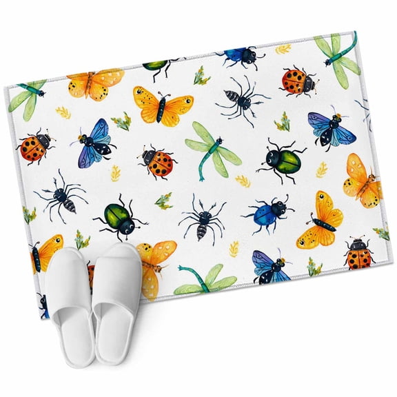 Area Rugs 2x3, Insects Dragonflies Spiders Non Slip Washable Rug Indoor Carpet Soft Floor Rugs for Home Living Room Bedroom Dining Room Office
