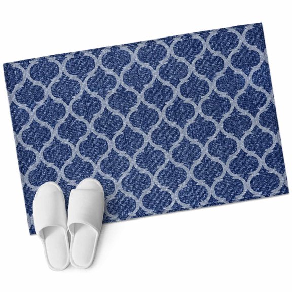 Area Rugs 2x3, Moroccan Blue Geometric Pattern Non Slip Washable Rug Indoor Carpet Soft Floor Rugs for Home Living Room Bedroom Dining Room Office