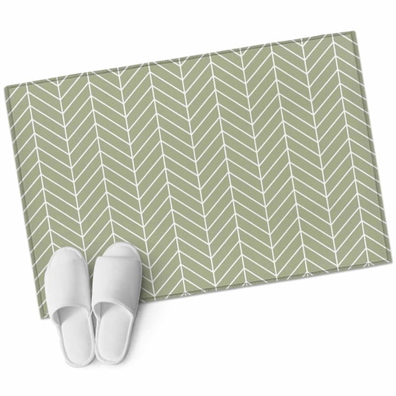 Area Rugs 2x3,Sage Green Chevron Pattern Non Slip Washable Rug Indoor Carpet Soft Floor Rugs for Home Living Room Bedroom Dining Room Office