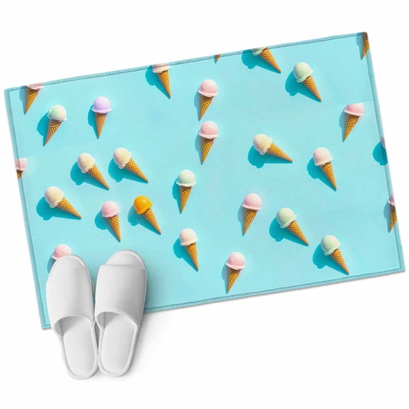 Area Rugs 2x3,Summer Sweet Dessert on Mint Green Non Slip Washable Rug Indoor Carpet Soft Floor Rugs for Home Living Room Bedroom Dining Room Office