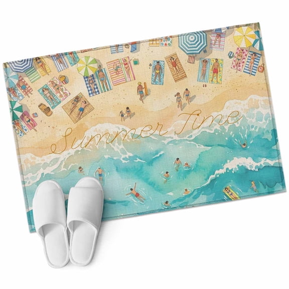 Area Rugs 2x3, Summer Time Beach Vacation Non Slip Washable Rug Indoor Carpet Soft Floor Rugs for Home Living Room Bedroom Dining Room Office