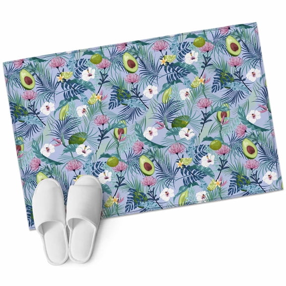 Area Rugs 2x3,Tropical Avocado Fruit and Flower Non Slip Washable Rug Indoor Carpet Soft Floor Rugs for Home Living Room Bedroom Dining Room Office