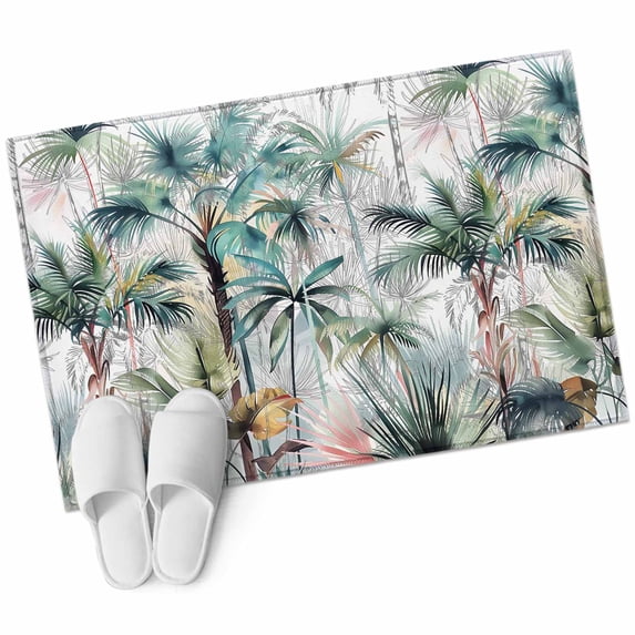 Area Rugs 2x3,Tropical Palm Tree Monstera Leaves Non Slip Washable Rug ...