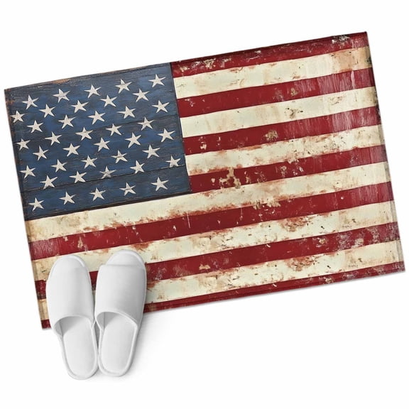 Area Rugs 2x3,Vintage American Flag Mottled Non Slip Washable Rug Indoor Carpet Soft Floor Rugs for Home Living Room Bedroom Dining Room Office