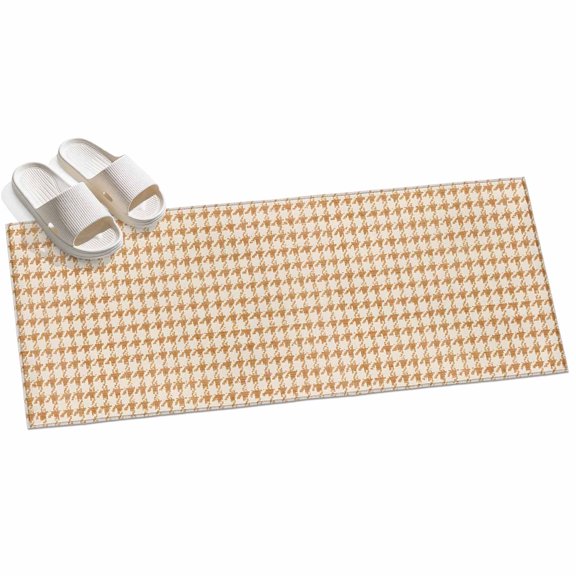 Area Rugs 2x6,Classic Beige Khaki Houndstooth Pattern Non Slip Washable Rug Indoor Carpet Soft Floor Rugs for Home Living Room Bedroom Dining Room Office