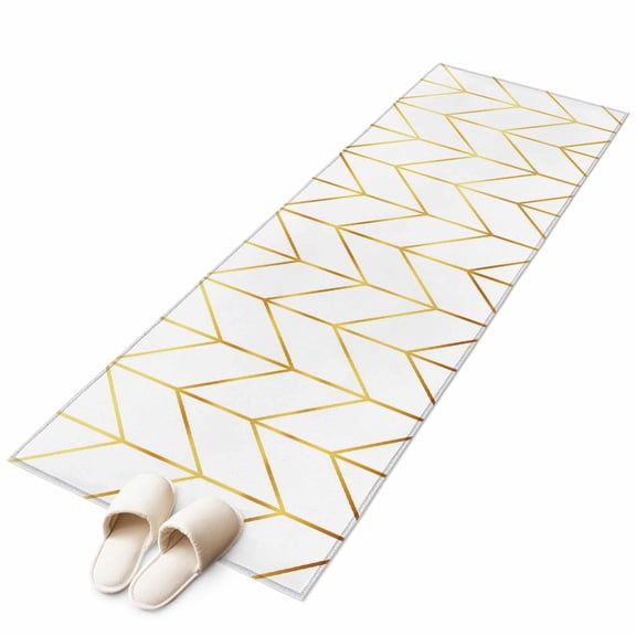 Area Rugs 2x6, Minimalist Yellow Herringbone Arrow Non Slip Washable Rug Indoor Carpet Soft Floor Rugs for Home Living Room Bedroom Dining Room Office