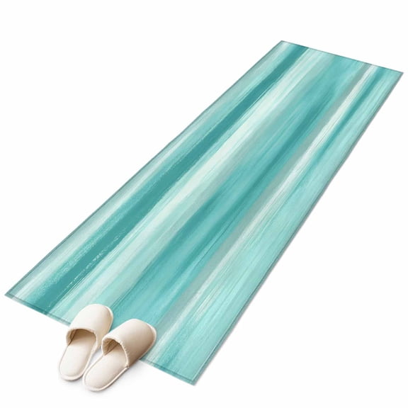 Area Rugs 2x6, Mint Green Gradient Texture Non Slip Washable Rug Indoor Carpet Soft Floor Rugs for Home Living Room Bedroom Dining Room Office