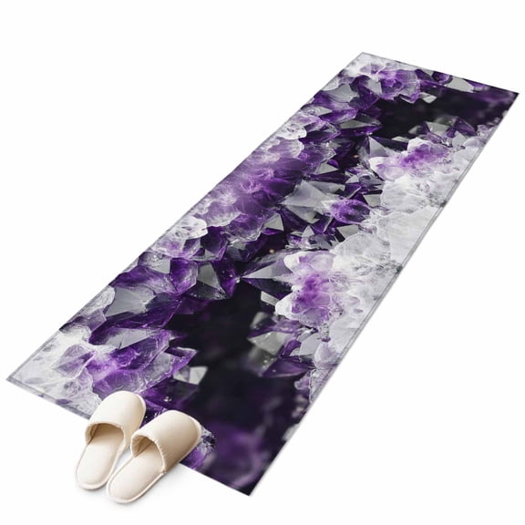 Area Rugs 2x6, Natural Wild Crystal Agate Stone Non Slip Washable Rug Indoor Carpet Soft Floor Rugs for Home Living Room Bedroom Dining Room Office