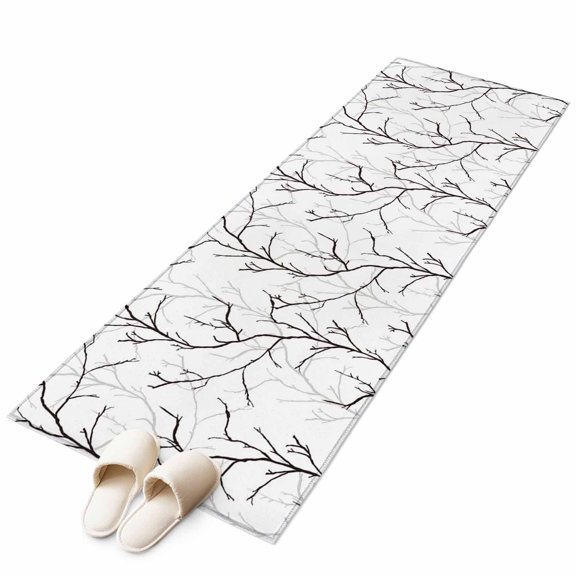 Area Rugs 2x6, Retro Tree Branches Texture Non Slip Washable Rug Indoor Carpet Soft Floor Rugs for Home Living Room Bedroom Dining Room Office