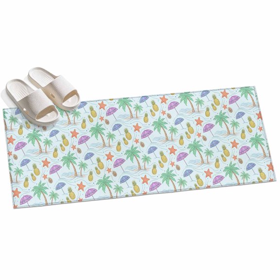 Area Rugs 2x6,Summer Coconut Tree Pineapple Non Slip Washable Rug Indoor Carpet Soft Floor Rugs for Home Living Room Bedroom Dining Room Office