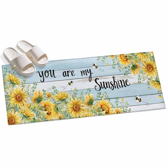 Area Rugs 2x6,You Are My Sunshine Words on Board Non Slip Washable Rug Indoor Carpet Soft Floor Rugs for Home Living Room Bedroom Dining Room Office