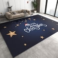 thumbnail image 1 of Area Rugs 3'x4', Merry Christmas Doormat, Gold Stars with Fir Twig Holiday Fashion Art Printed Pattern Washable Area Rug, Soft Comfy Breathable Non Slip Rugs for Kids Bedroom Decor Mats, 1 of 6