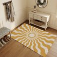 thumbnail image 1 of Area Rugs 3'x5', Bohemia Carpet Runner Indoor Outdoor Rugs Home Decor Aesthetic, Retro Abstract Aesthetic Sunshine Boho Yellow Non Slip Mats Washable Accent Rug for Living Room Bedroom, 1 of 5