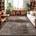 thumbnail image 1 of Area Rugs 3'x5', Brown Carpet Runner Indoor Outdoor Rugs Home Decor Aesthetic, Retro Oil Painting Modern Abstract Art Aesthetics Non Slip Mats Washable Accent Rug for Living Room Bedroom, 1 of 8