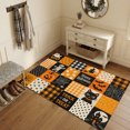 thumbnail image 1 of Area Rugs 3'x5', Checkered Halloween Carpet Runner Indoor Outdoor Rugs Home Decor Aesthetic, Pumpkins Cat Plaid Vintage Art Non Slip Mats Washable Accent Rug for Living Room Bedroom, 1 of 7