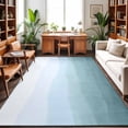 thumbnail image 1 of Area Rugs 3'x5', Coastal Wave Carpet Runner Indoor Outdoor Rugs Home Decor Aesthetic, Summer Ocean Nautical Beach Ombre Sky Blue Non Slip Mats Washable Accent Rug for Living Room Bedroom, 1 of 8