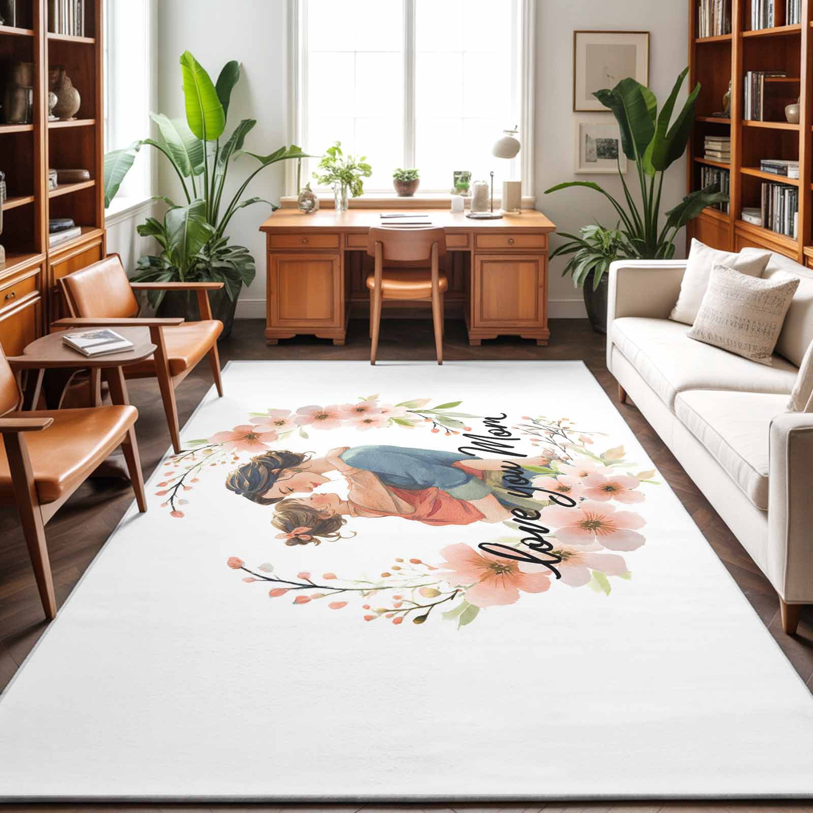 Area Rugs 3'x5', Mother's Day Carpet Runner Indoor Outdoor Rugs Home ...