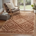 thumbnail image 1 of NewBuros 3'x5' Area Rugs for Living Room, Non-Slip Machine Washable Rugs, Soft Stain Resistant Low Pile Vintage Distressed Print Western Indoor Carpet, Yellowbrown, 1 of 10