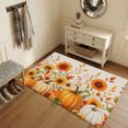 thumbnail image 1 of Area Rugs 3'x5', Orange Fall Carpet Runner Indoor Outdoor Rugs Home Decor Aesthetic, Pumpkins Botanical Thanksgiving Autumn Non Slip Mats Washable Accent Rug for Living Room Bedroom, 1 of 7