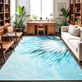 thumbnail image 1 of Area Rugs 3'x5', Teal Blue Coastal Carpet Runner Indoor Outdoor Rugs Home Decor Aesthetic, Summer Ocean Sea Shells Corals Non Slip Mats Washable Accent Rug for Living Room Bedroom, 1 of 8