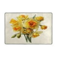thumbnail image 1 of Area Rugs 36"x24" Indoor Non-Slip Wear Resistant Floor Mats Soft Large Carpets for Living Room Bedroom Home Decor Washable Rug Vintage Watercolor Daffodil Bouquet, 1 of 7